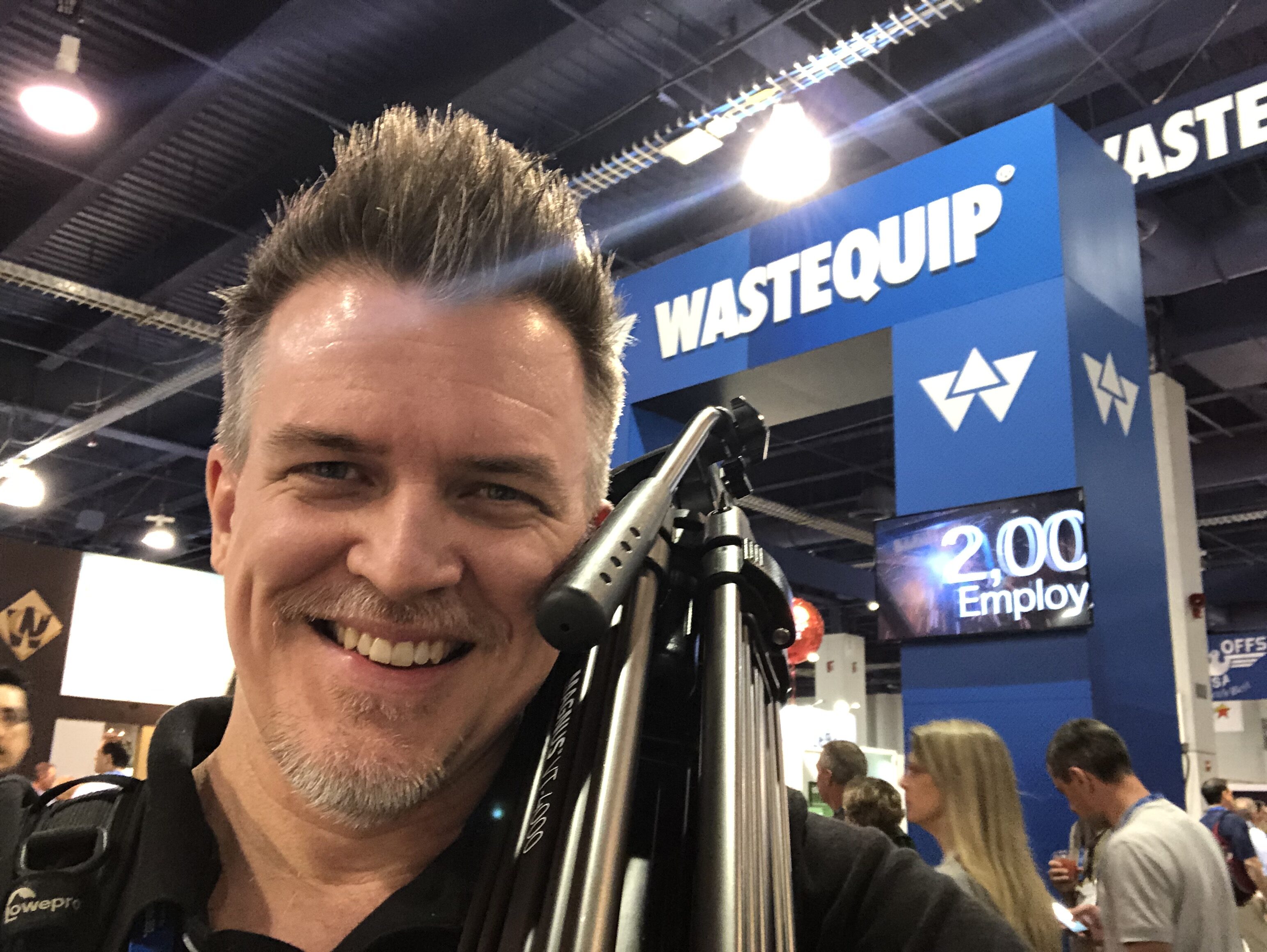 trade show shoot with wastequip